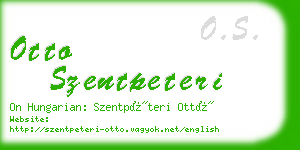 otto szentpeteri business card